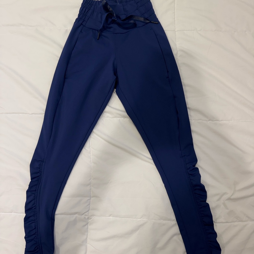NWT Jo+Jax Navy Joggers with Ruffle Accents